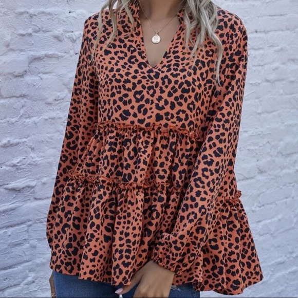 SHEIN Tops - 2/$15 Animal print blouse